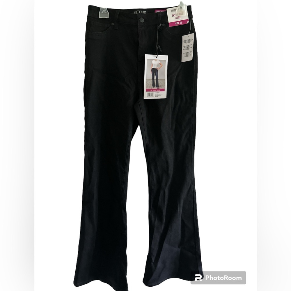 Faith jeans black sky Hi rise flare jeans